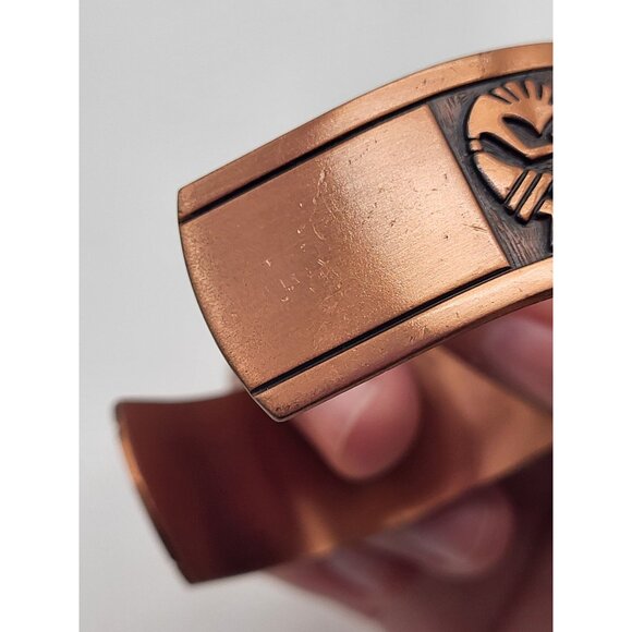 WMCO Vintage Kokopelli Copper Cuff Bracelet Native American Southwestern - Picture 5 of 13
